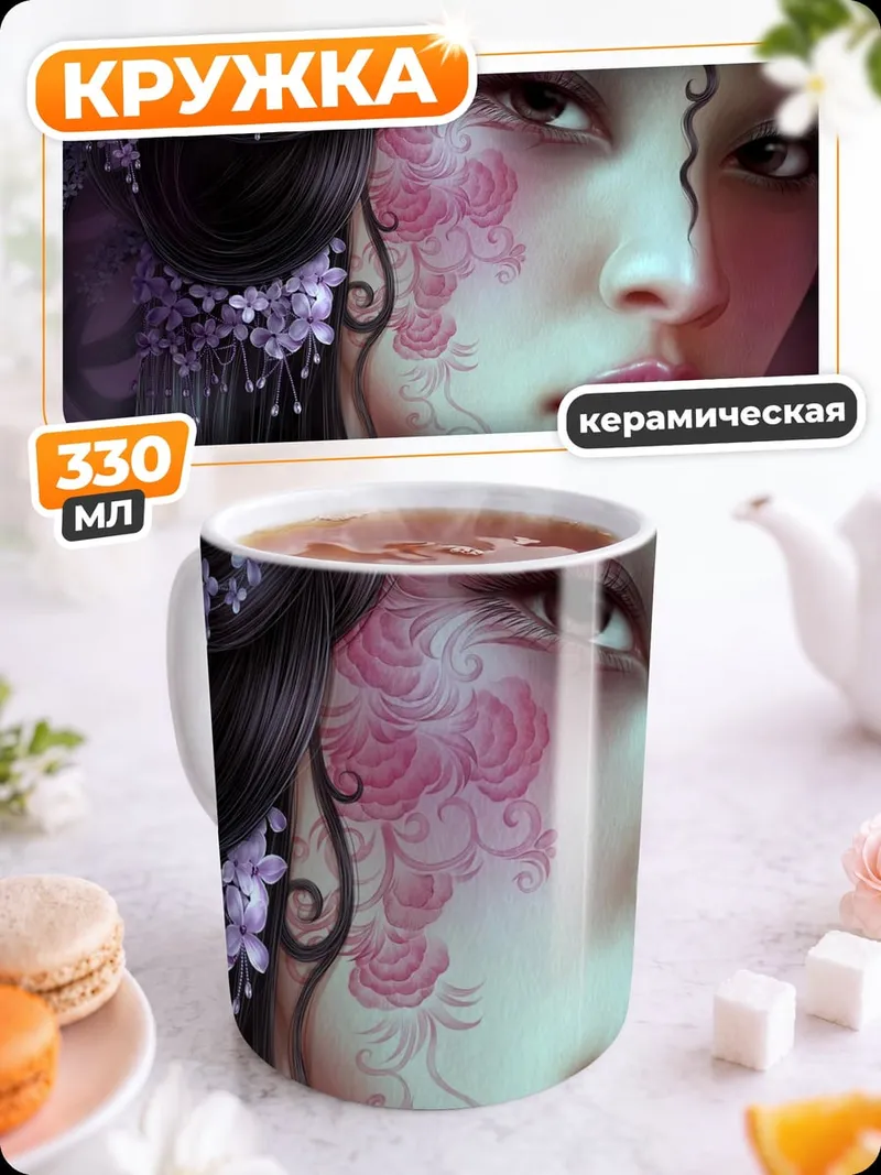 Кружка керамическая Восточная красавица