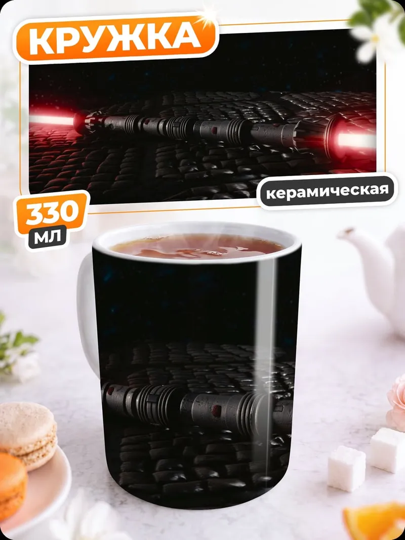 Кружка керамическая Красный световой меч