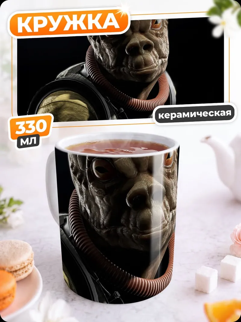 Кружка керамическая Инопланетный воин
