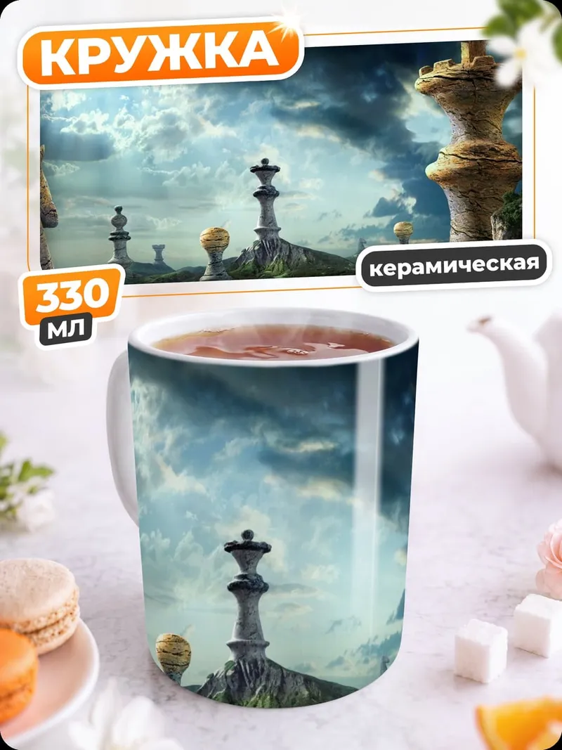 Кружка керамическая Шахматный мир