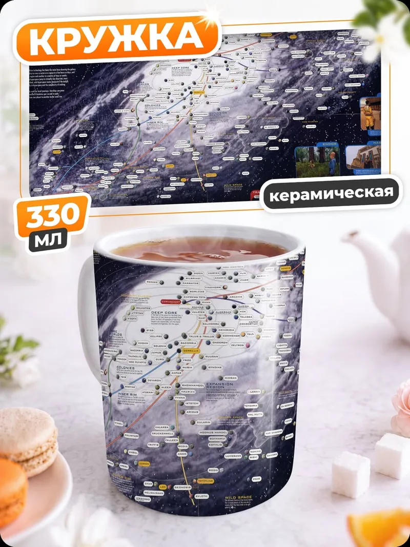 Кружка керамическая Карта Звездных Войн
