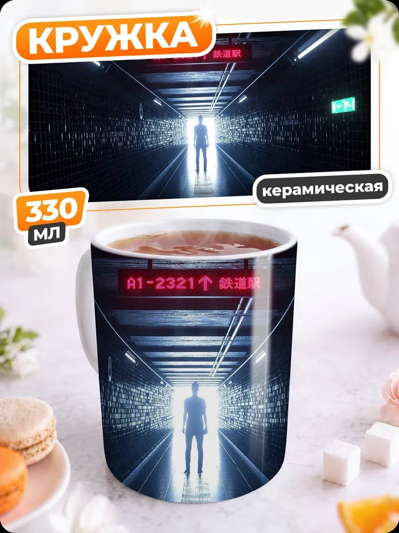 Кружка керамическая Человек в конце тоннеля