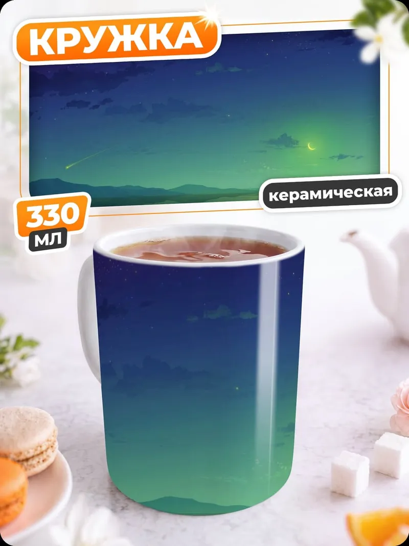 Кружка керамическая Звездная ночь