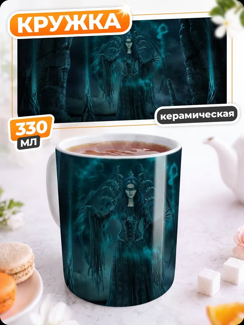 Кружка керамическая Тёмный маг свечение