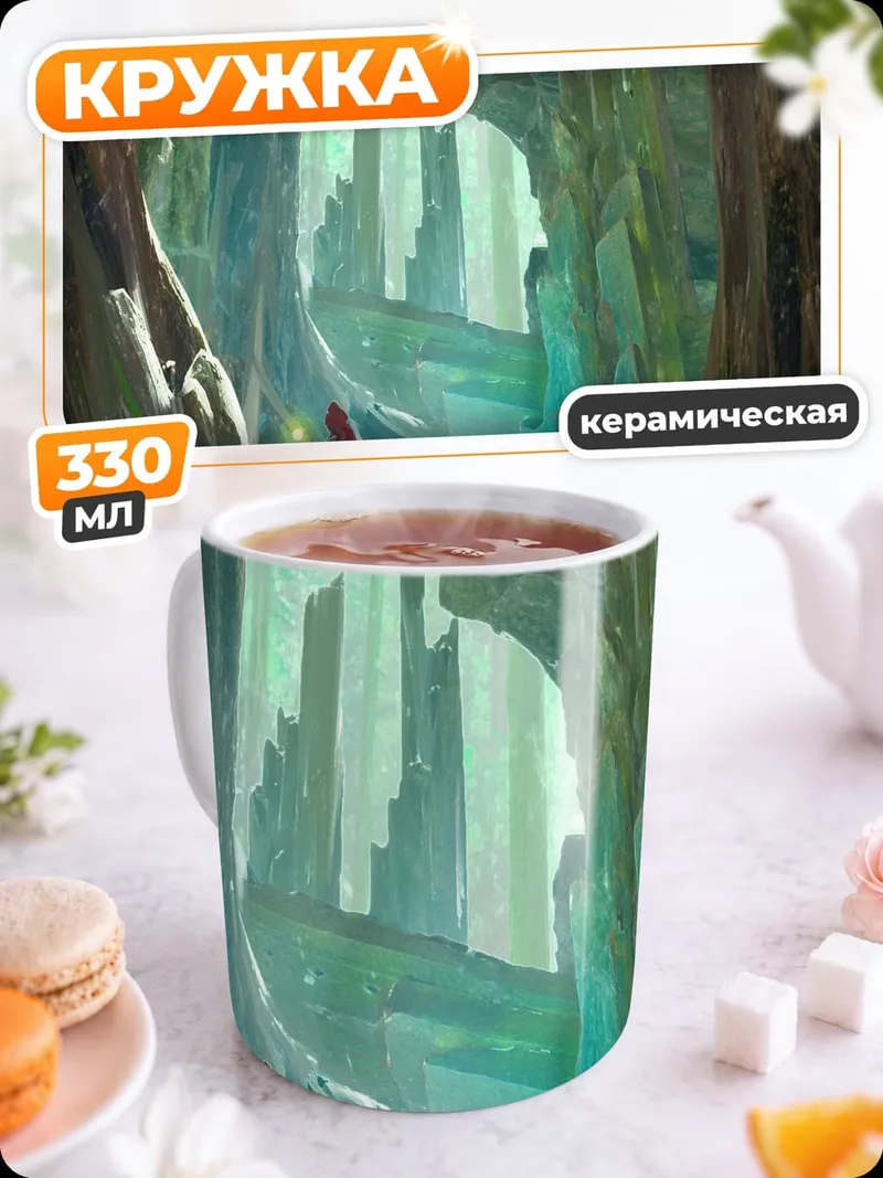 Кружка керамическая Затерянный в лесу