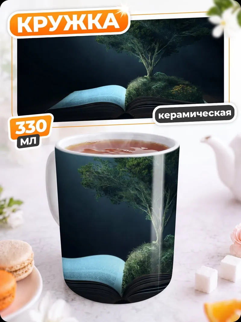 Кружка керамическая книга жизни