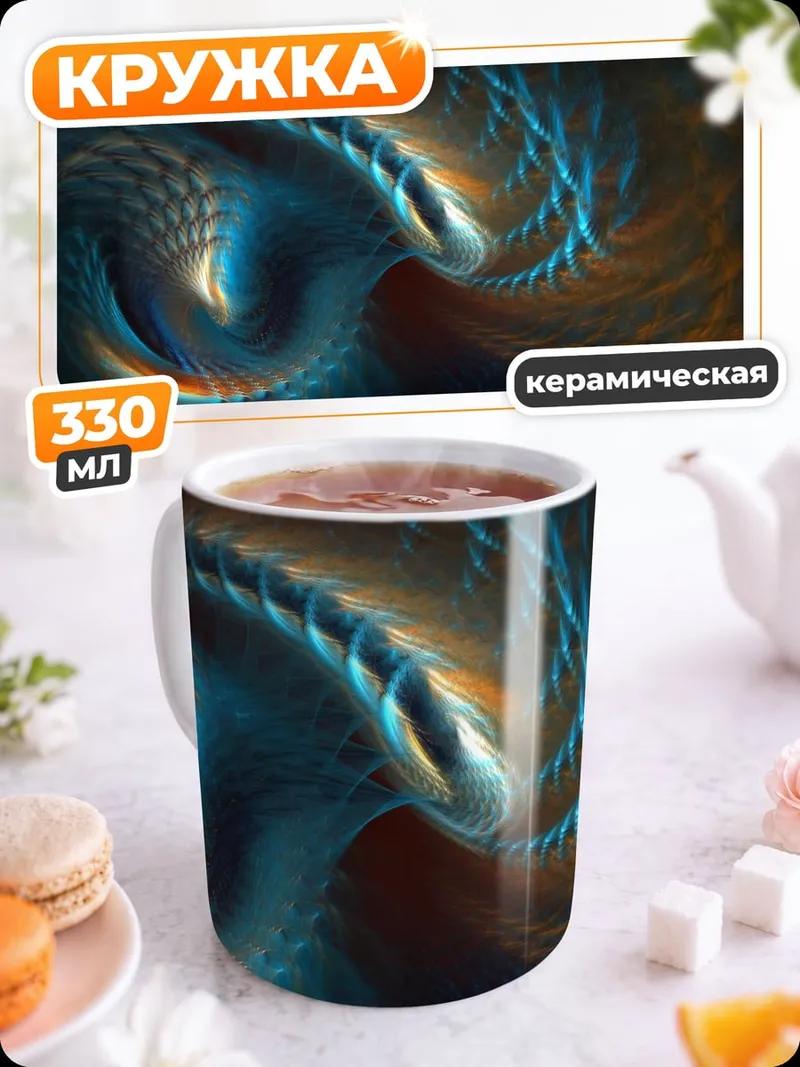 Кружка керамическая Космическая спираль