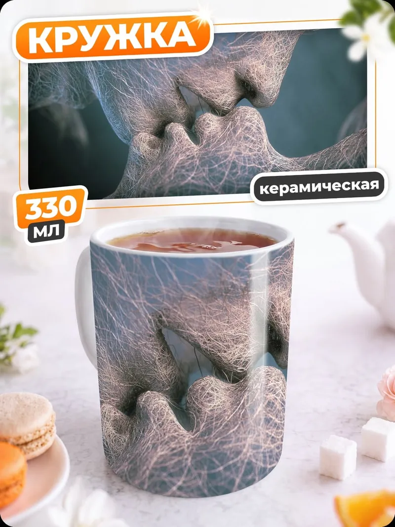 Кружка керамическая Нежное объятие душ
