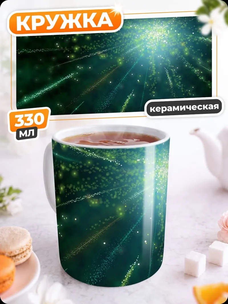 Кружка керамическая Звездная вспышка в космосе