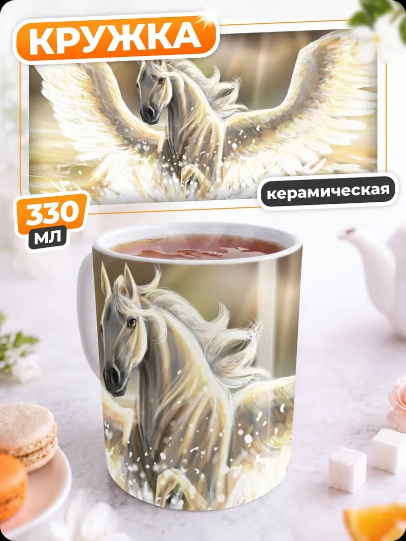 Кружка керамическая Крылатый конь Пегас