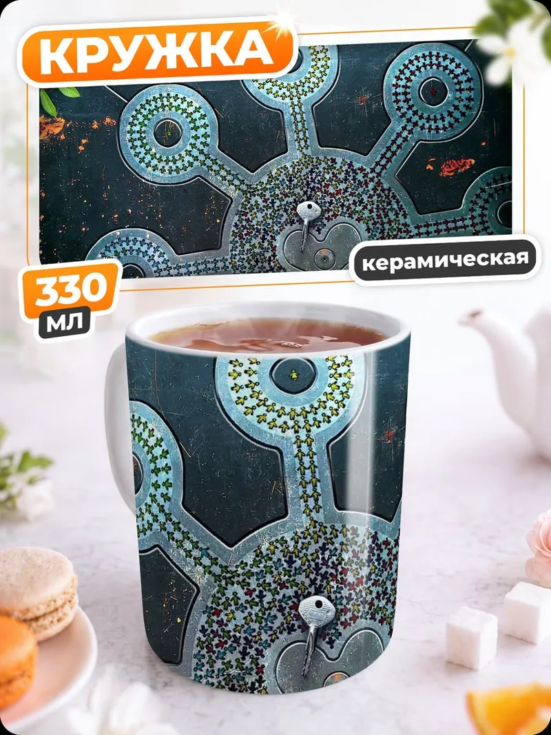 Кружка керамическая Странное растение сердце