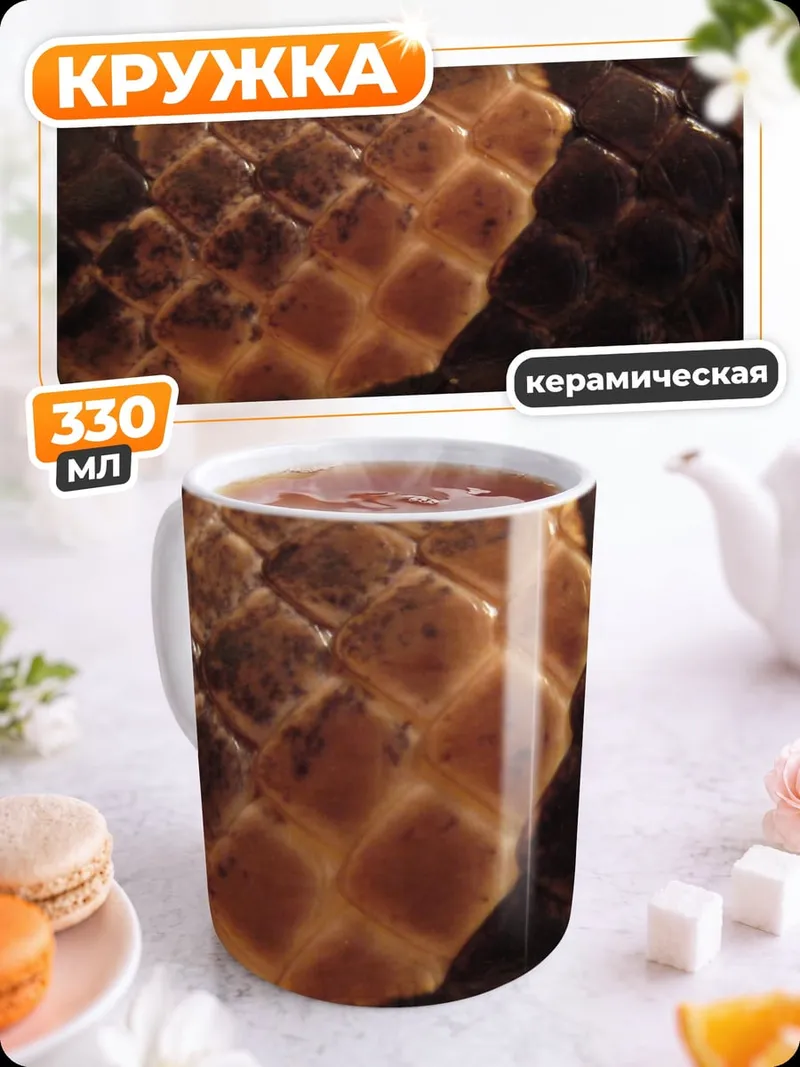 Кружка керамическая Змеиная кожа