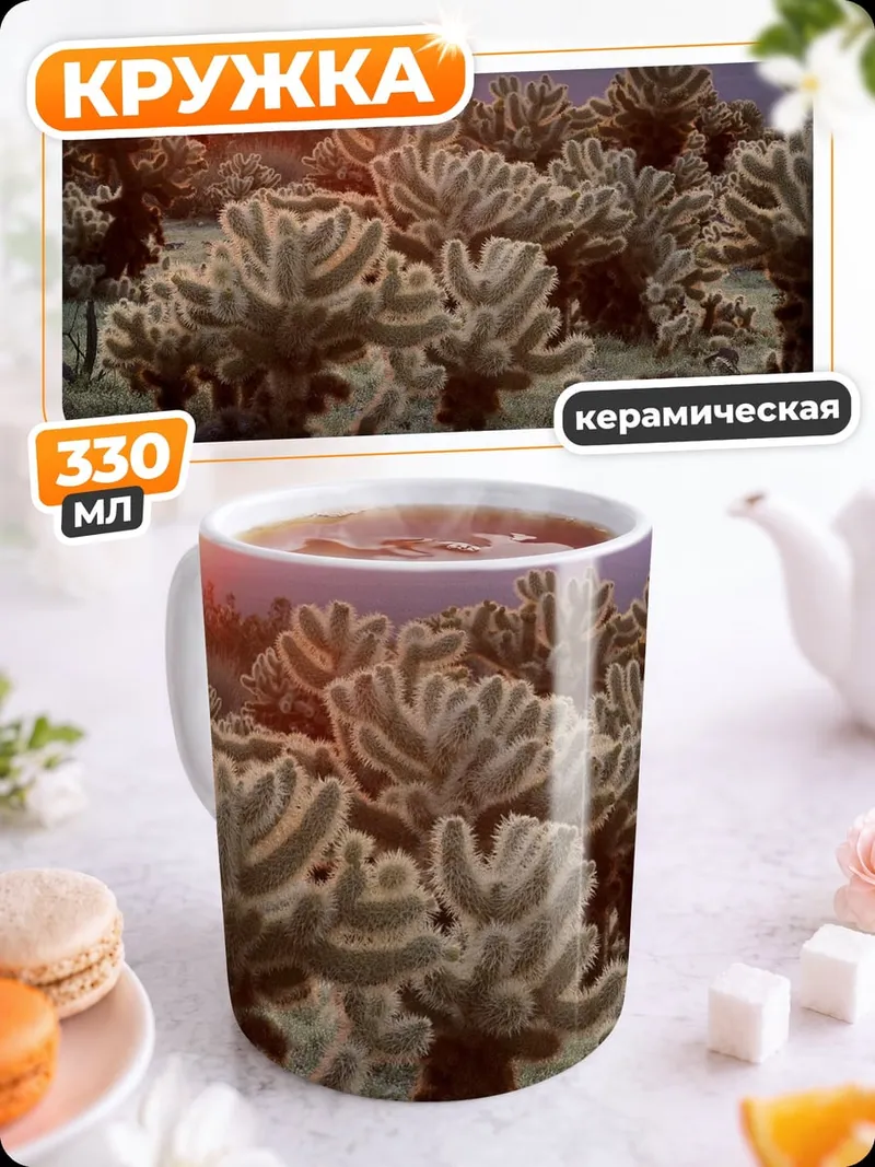 Кружка керамическая Пустыня кактусов