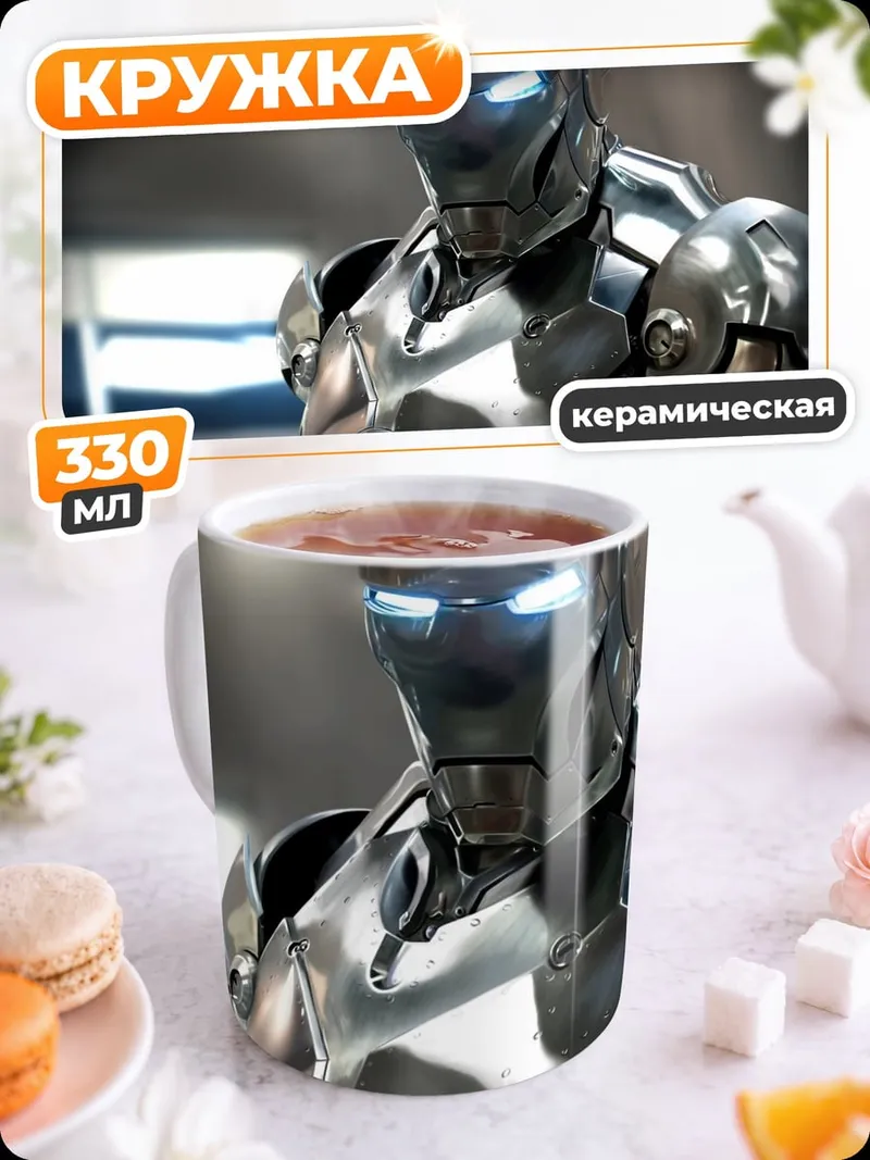 Кружка керамическая Железный Человек броня