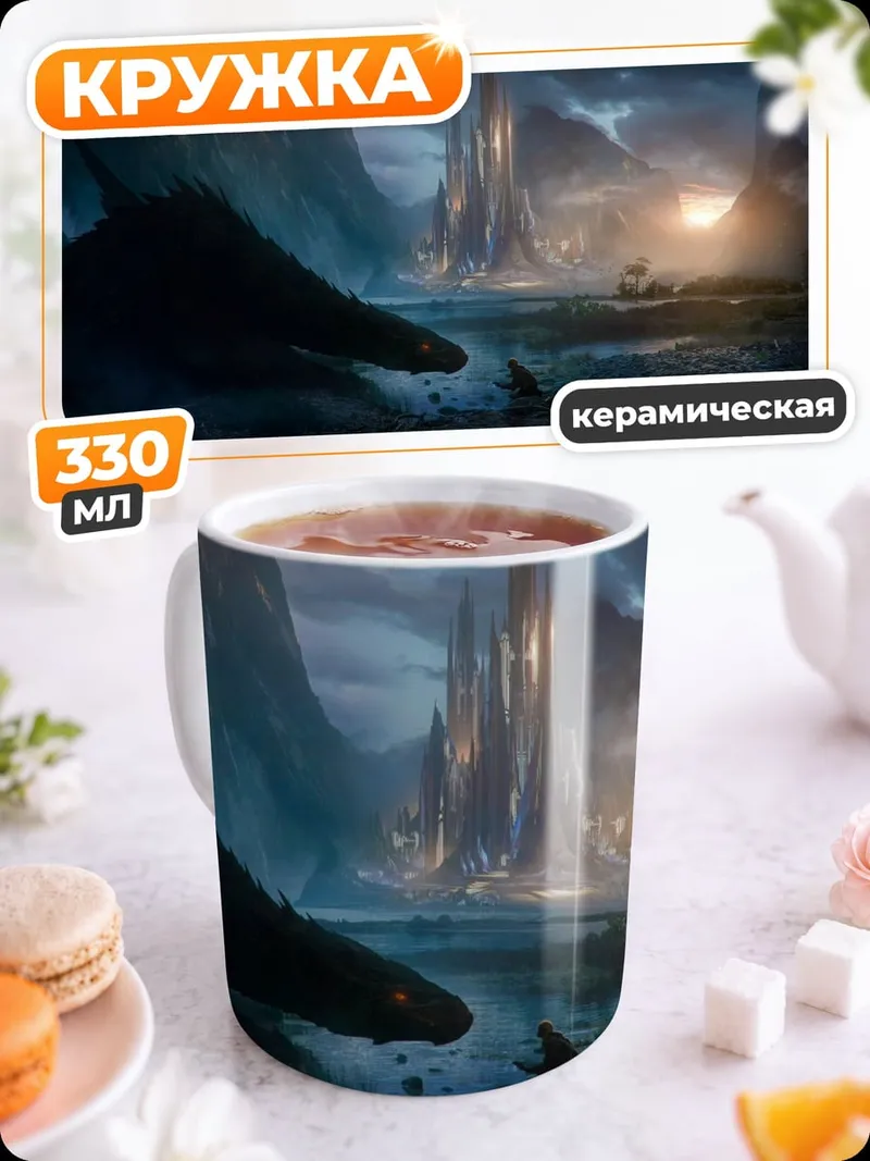 Кружка керамическая Фантастический замок