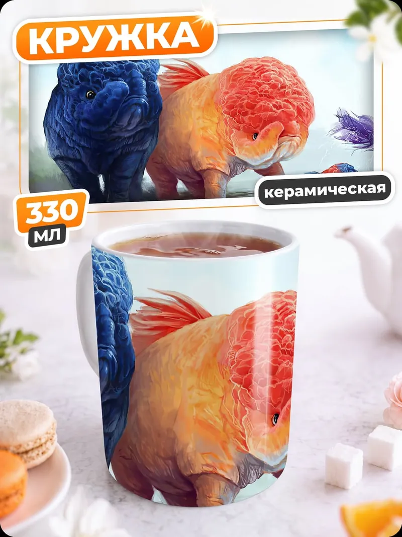 Кружка керамическая Водные существа