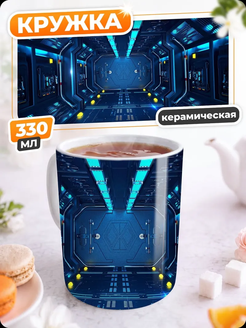 Кружка керамическая Неоновый коридор