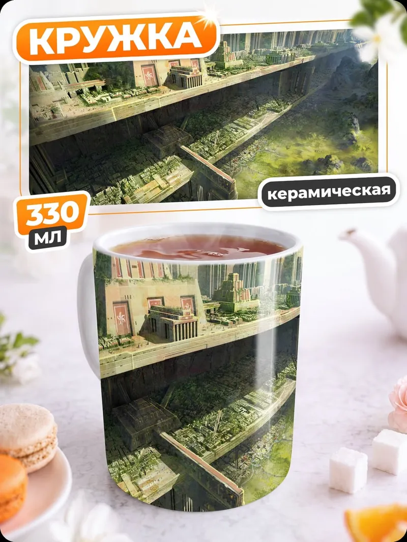 Кружка керамическая Заброшенный город