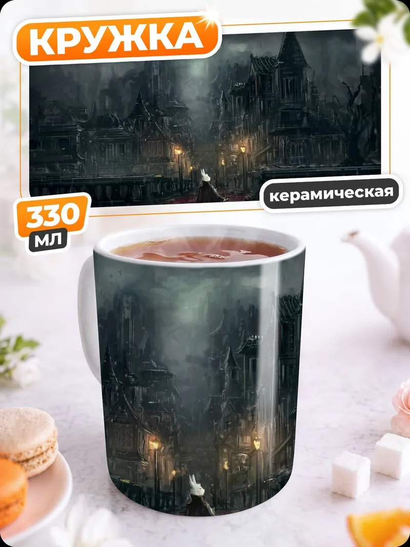 Кружка керамическая Городской кошмар