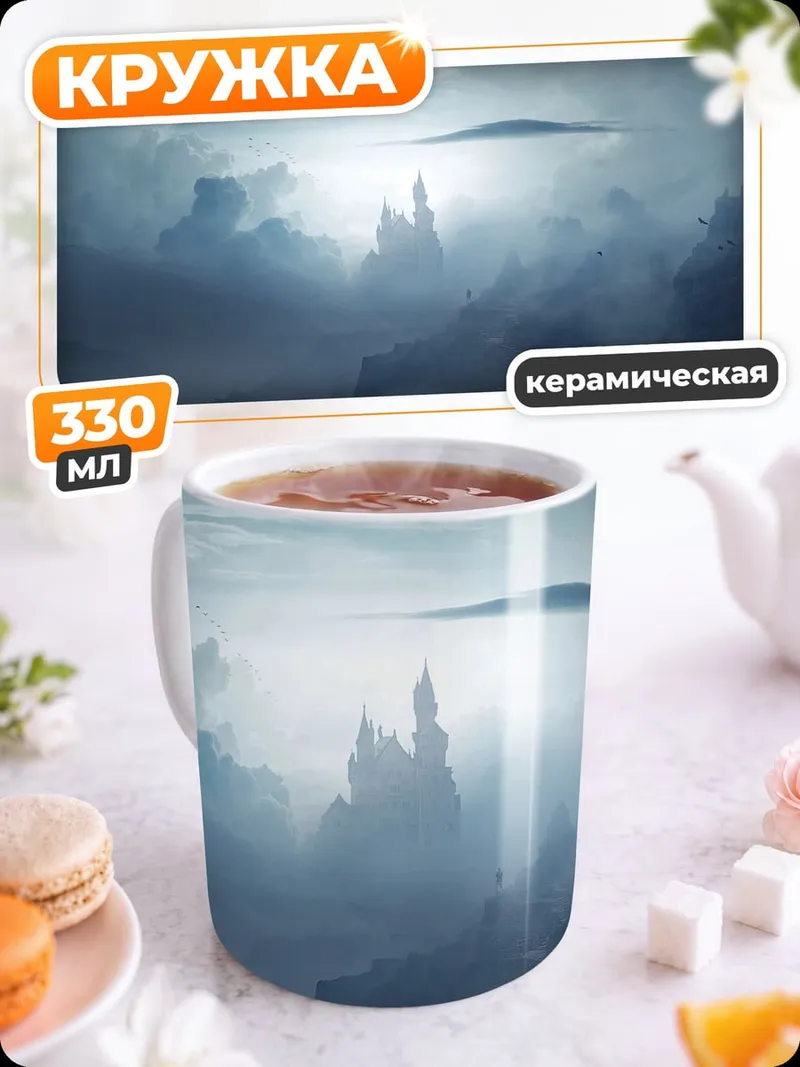 Кружка керамическая Замок в тумане