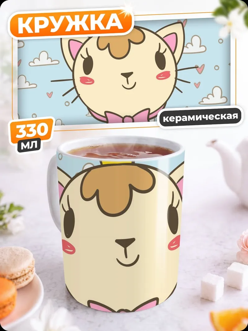 Кружка керамическая Королевский котёнок