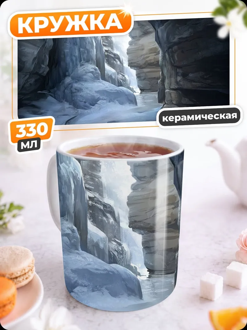 Кружка керамическая Ледяной каньон