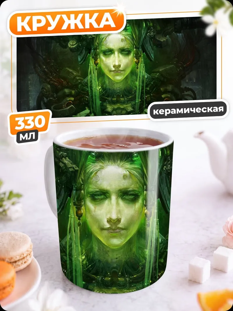 Кружка керамическая Зелёная колдунья