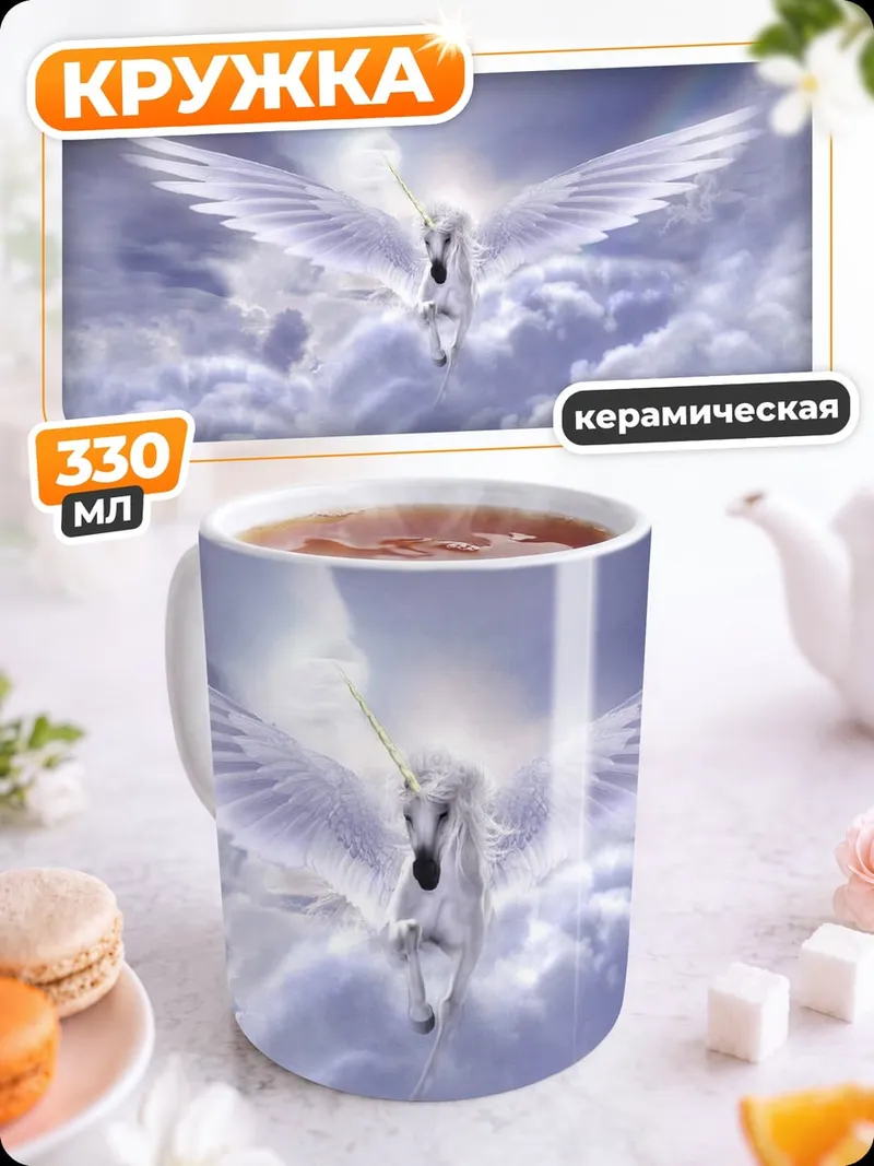 Кружка керамическая ангел в небе