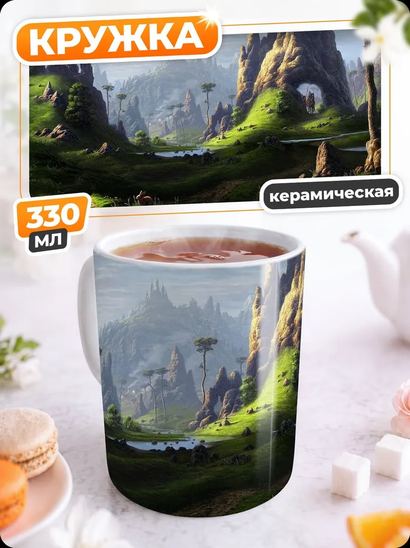 Кружка керамическая Затерянный мир