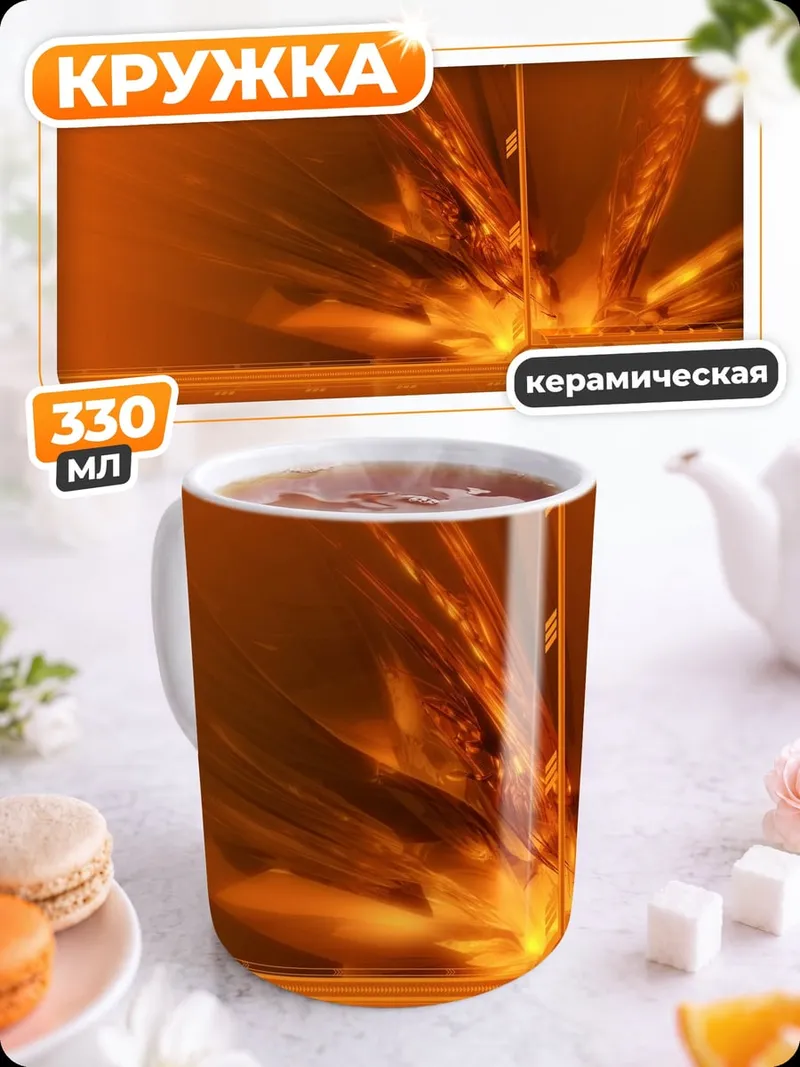 Кружка керамическая Оранжевый взрыв