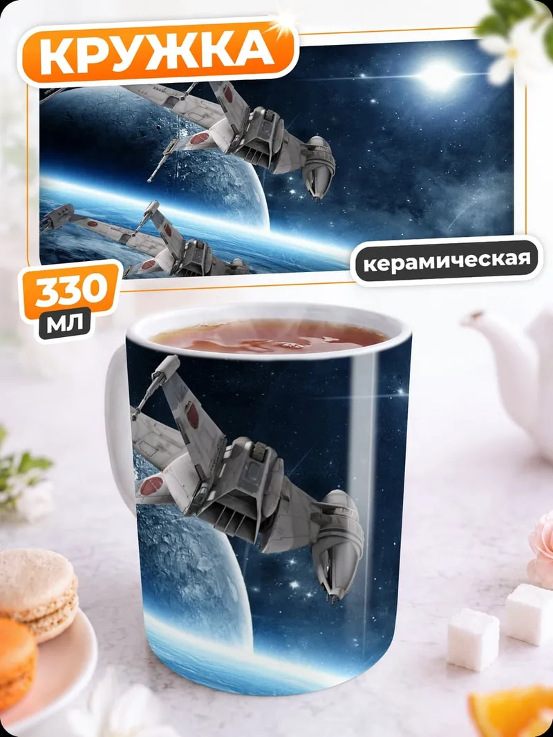 Кружка керамическая Космические корабли