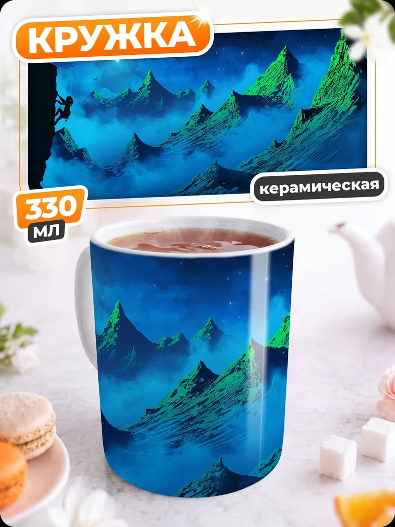 Кружка керамическая Восхождение в тумане