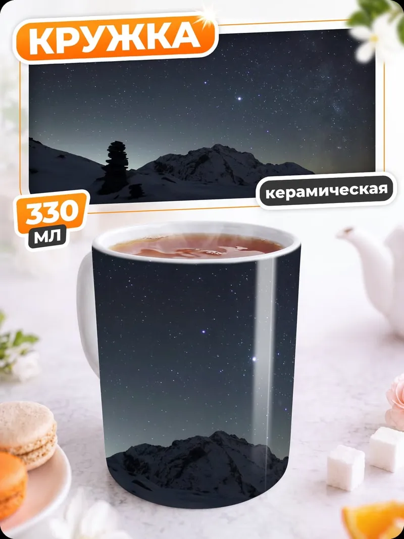 Кружка керамическая Звездная ночь