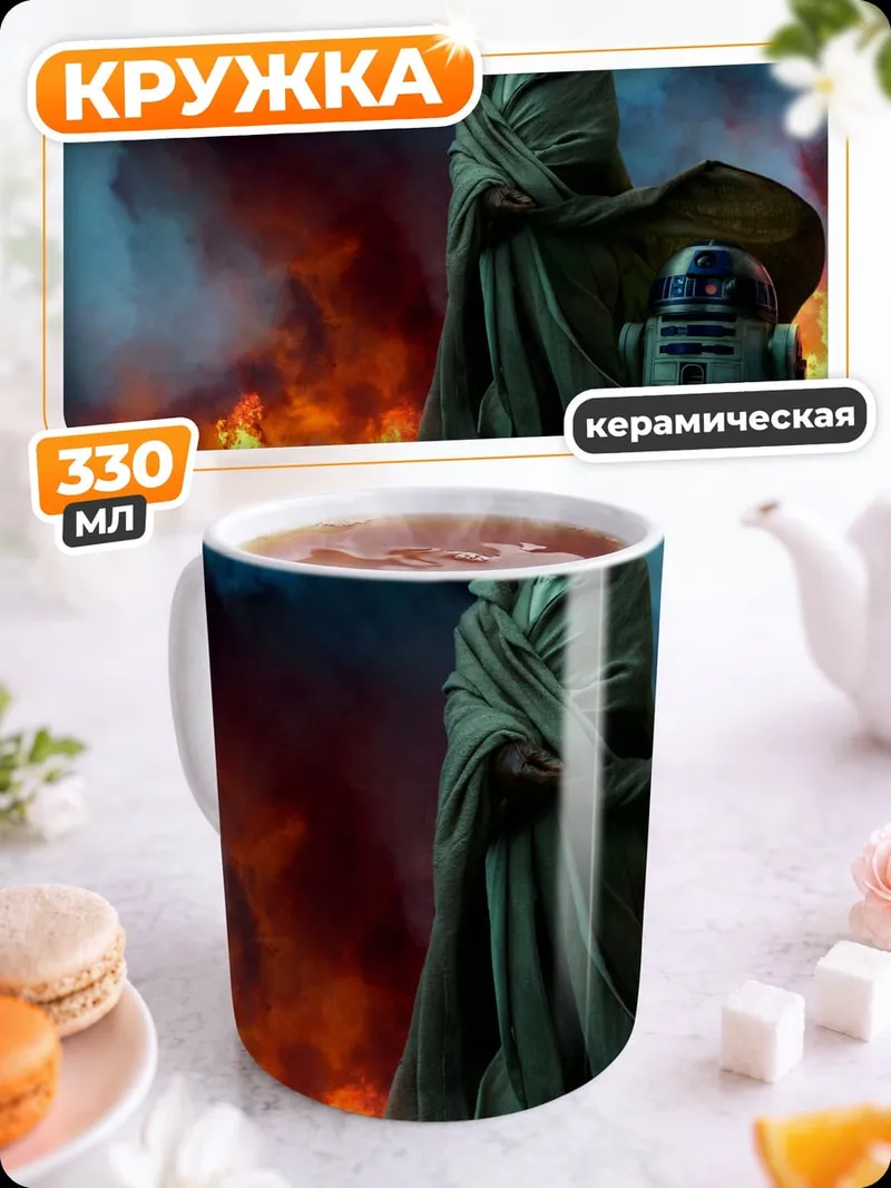 Кружка керамическая Люк Скайуокер и R2-D2