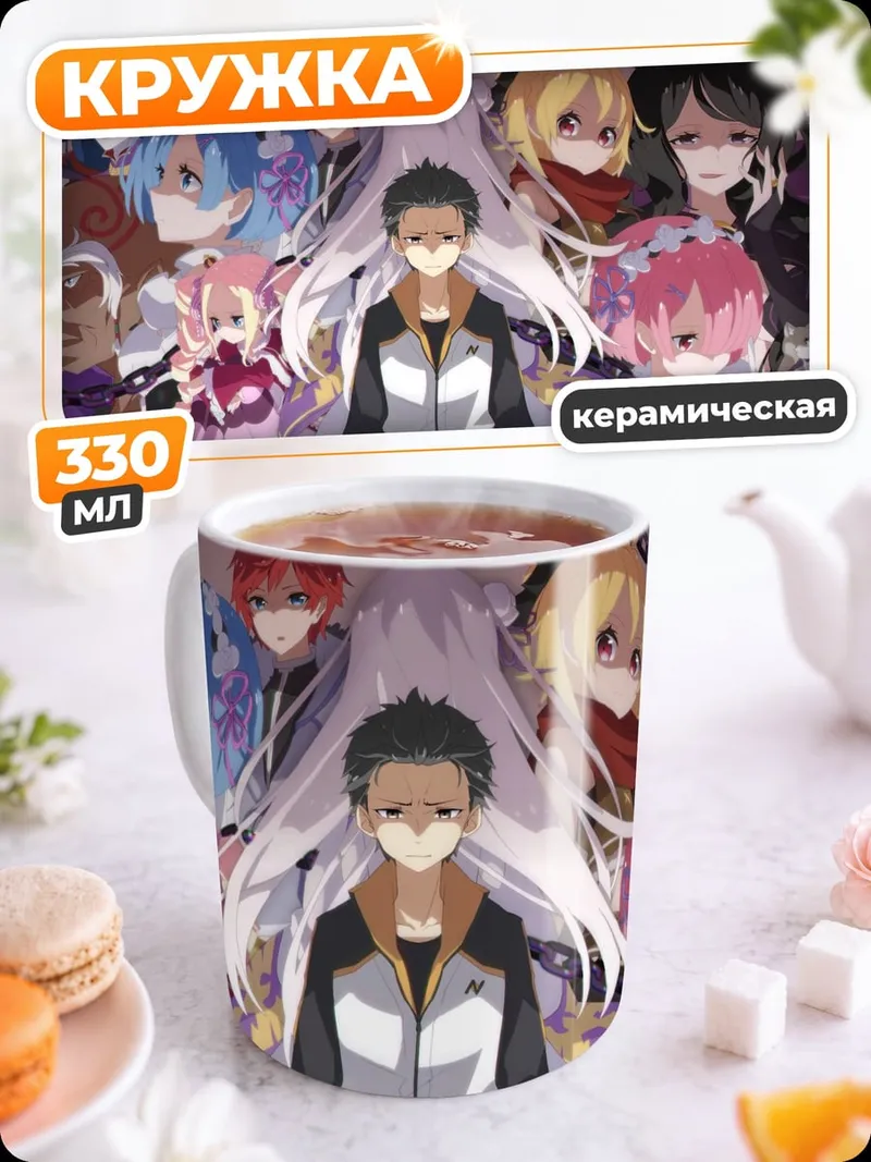 Кружка керамическая персонажи Re:Zero