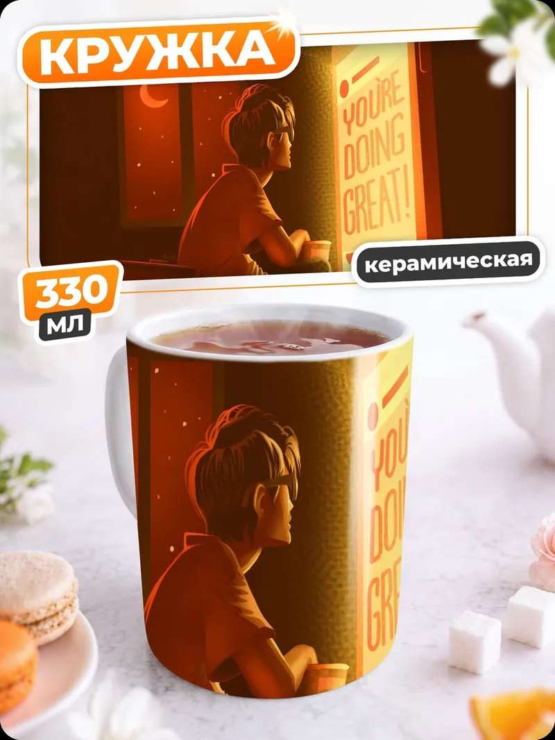 Кружка керамическая Ты делаешь отлично