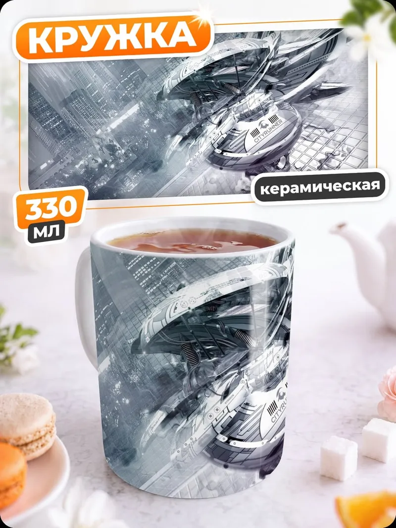 Кружка керамическая Футуристическая архитектура