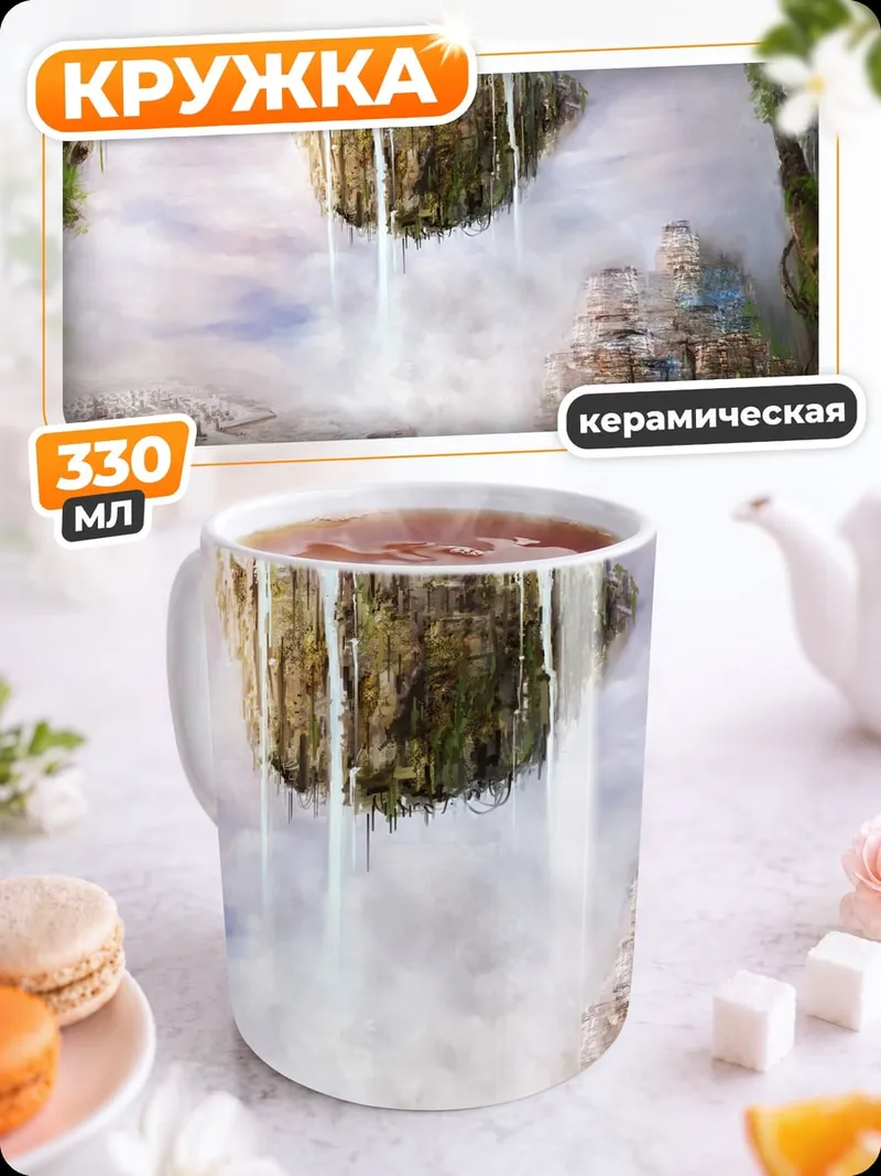 Кружка керамическая Летающий остров