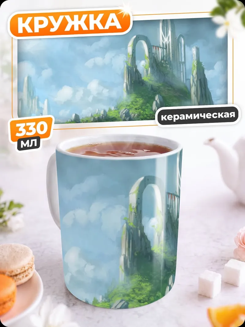 Кружка керамическая затерянный город
