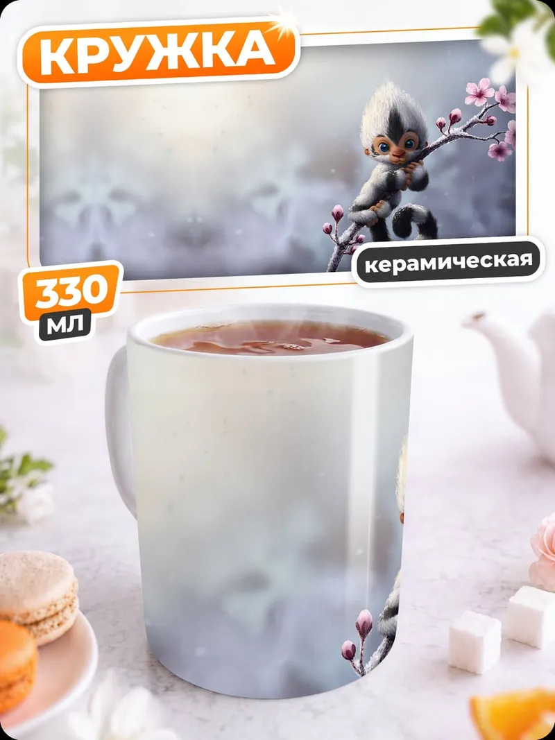 Кружка керамическая Птичка на Ветке