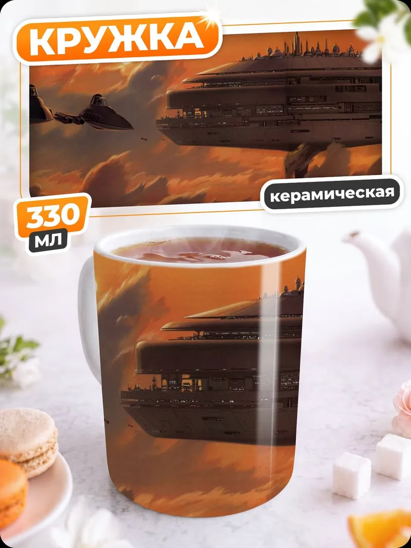 Кружка керамическая Небесный город