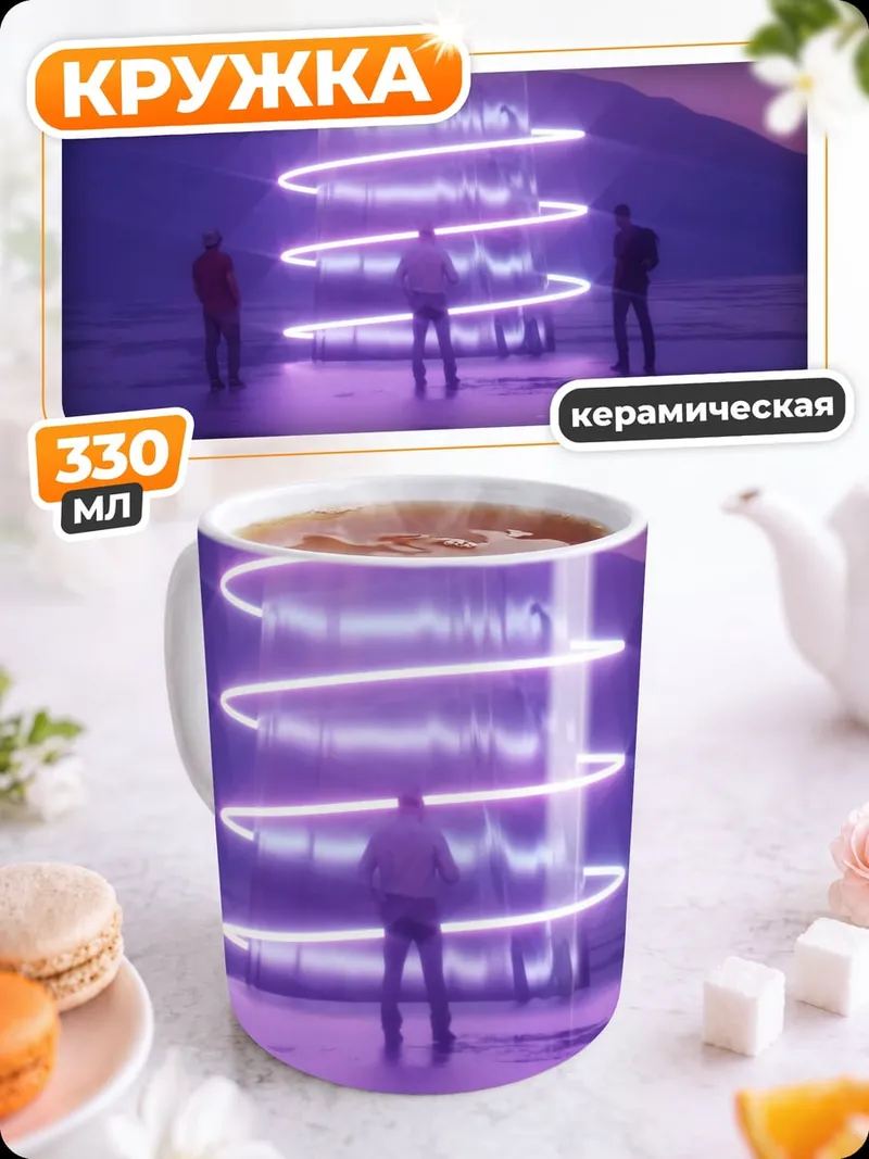 Кружка керамическая Световая спираль