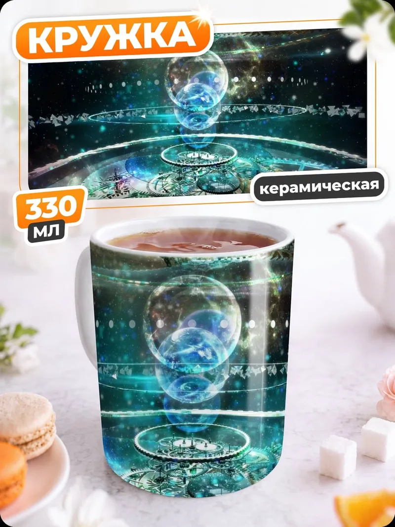Кружка керамическая Космическая станция