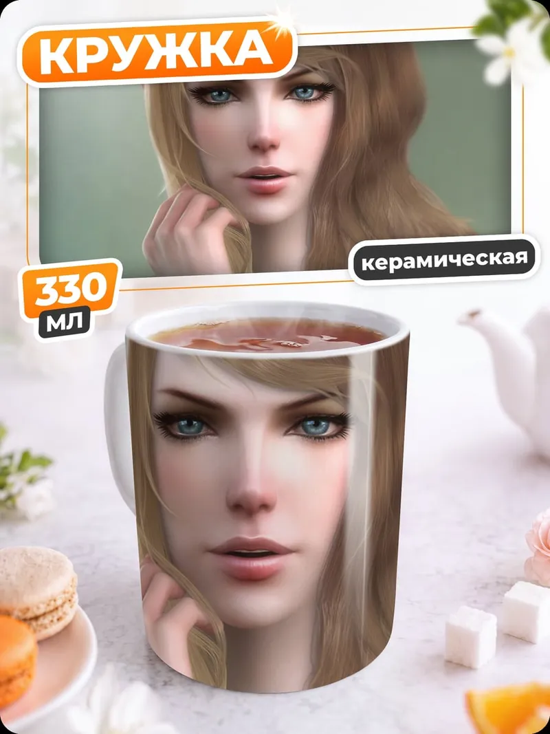 Кружка керамическая Эльфийская красавица