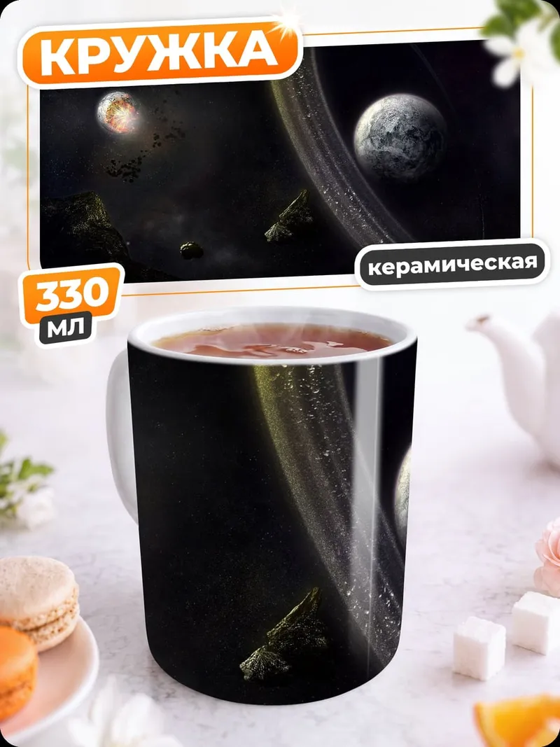 Кружка керамическая Космический пейзаж Апокалипсис