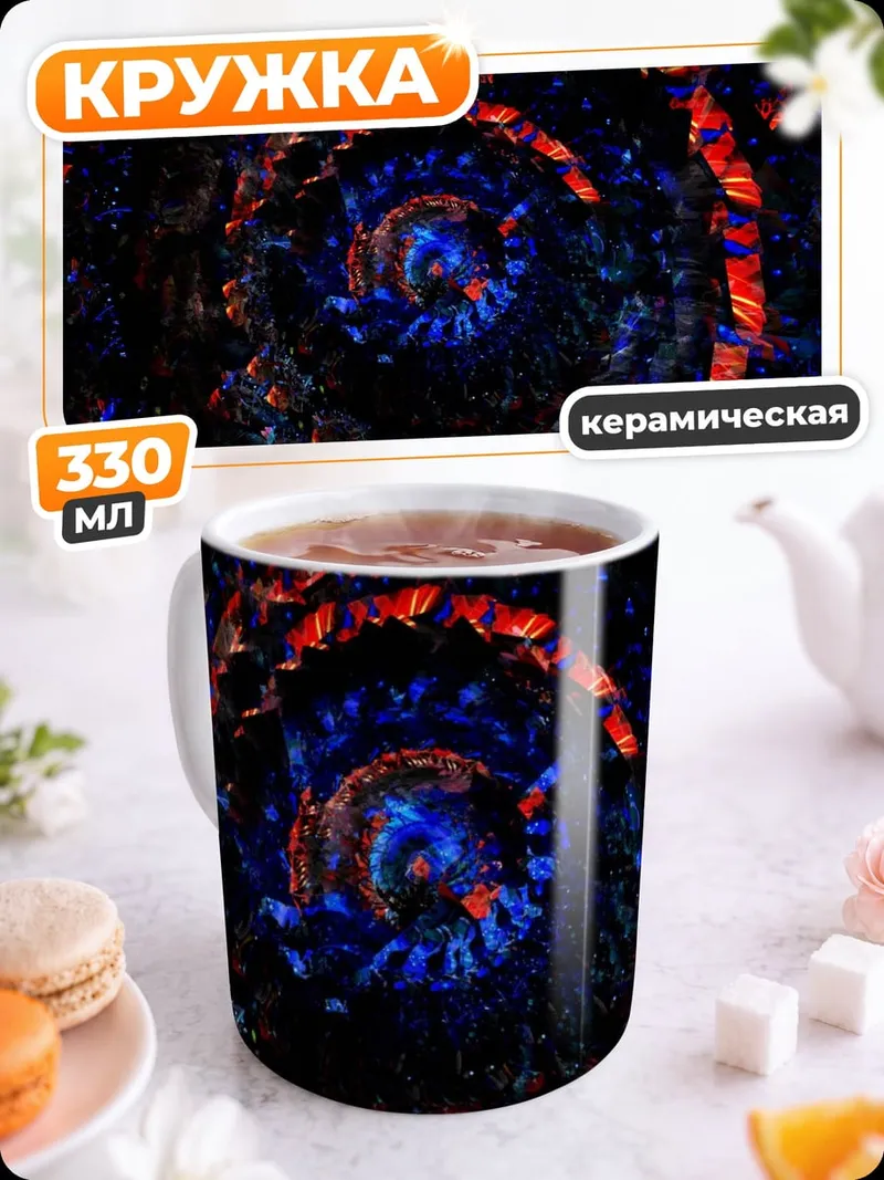 Кружка керамическая Космическая спираль