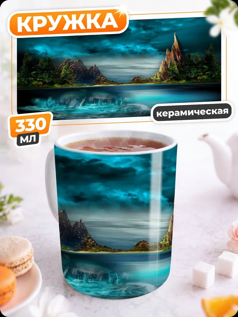 Кружка керамическая Мистический пейзаж