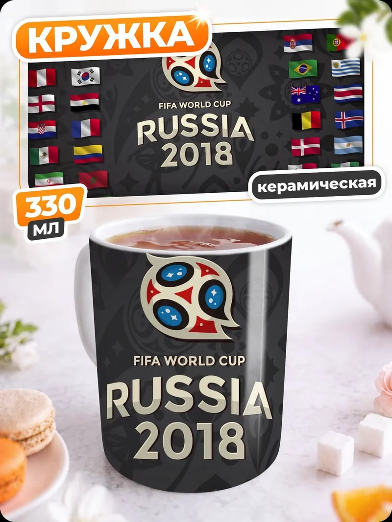 Кружка керамическая Флаги Чемпионата Мира