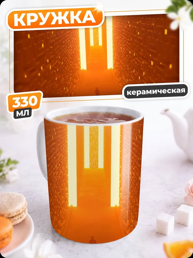 Кружка керамическая Оранжевый тоннель света