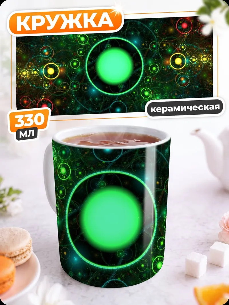 Кружка керамическая космические пузыри